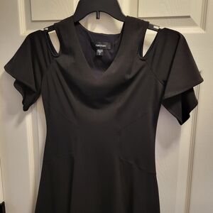 Elegant Black Cold Shoulder Dress
